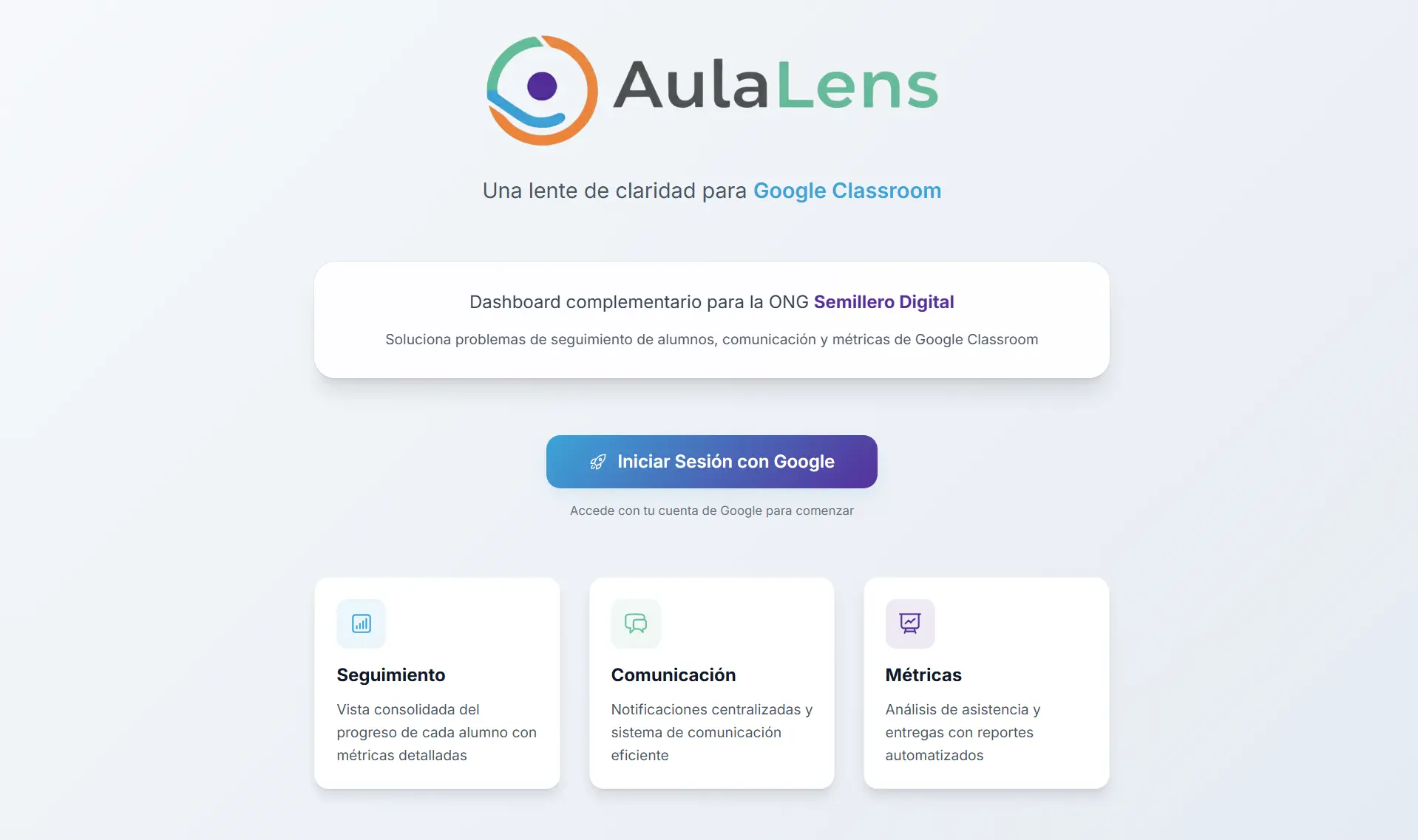 Vista previa de AulaLens